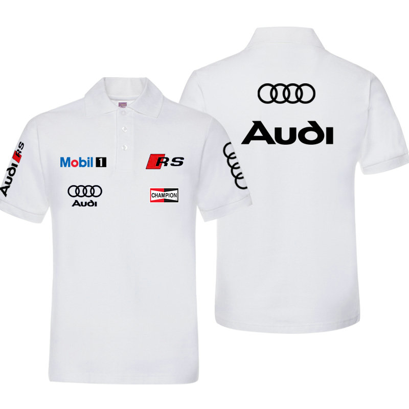 2022 Polo Audi RS Homme Champion Racing Sans Repassage Coton Couleur Unie